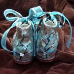turquoise baby shoes