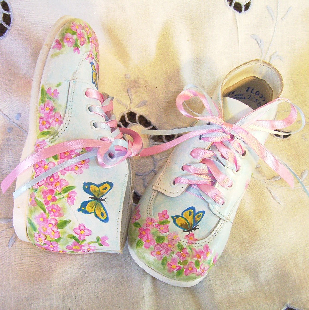 Toddler Shoes Leather Girl Butterfly Dressy Wedding 4.5 B on Luulla